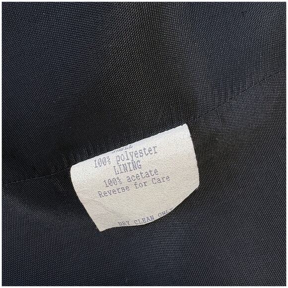 VTG 80s 90s Gallery Blazer Womens Sz 12 Black | Power Structured Shoulders - Picture 8 of 8